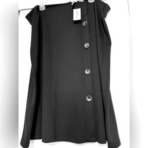 Women new with tags skirt faux button-down front, back zipper size 2X 28” long
